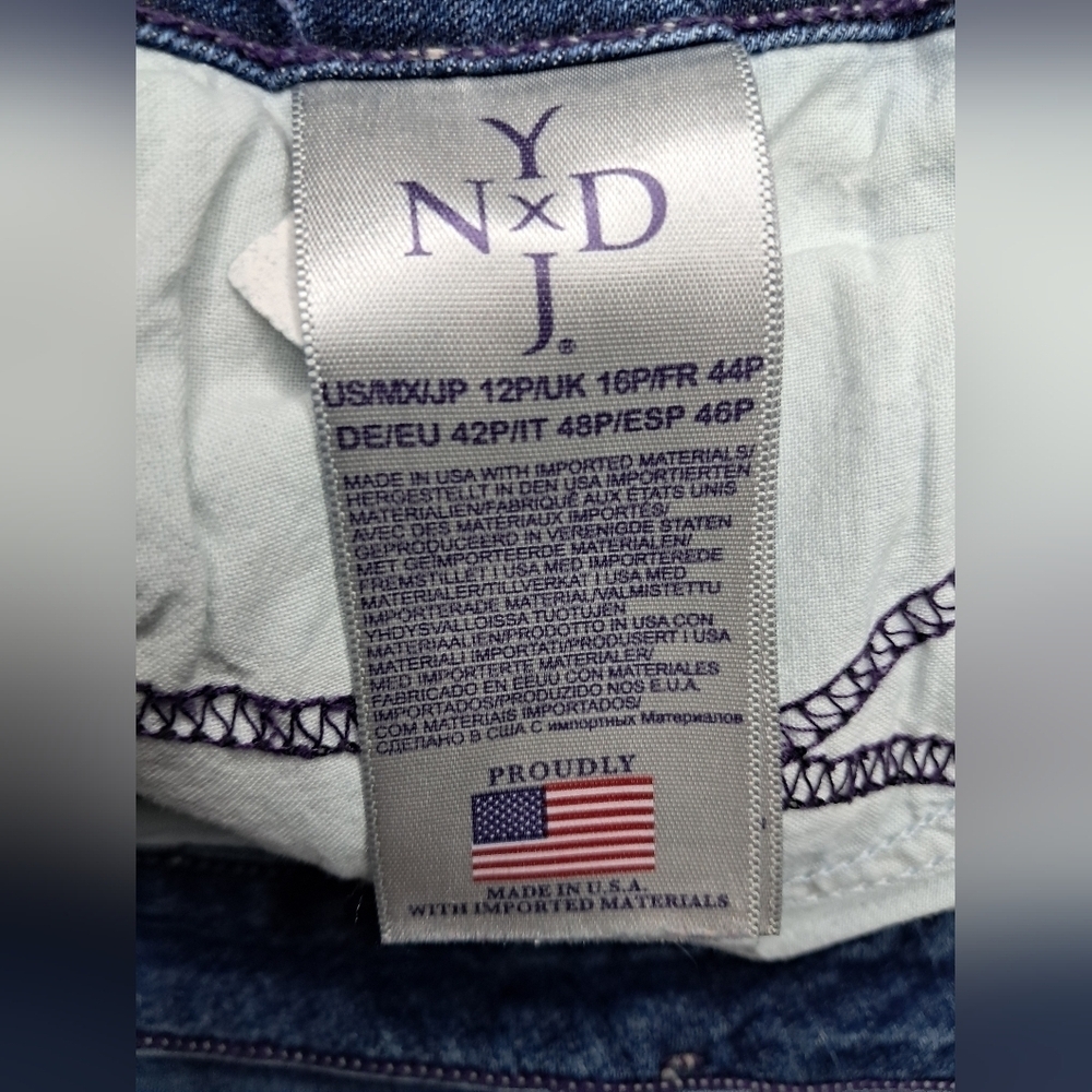 NYDJ Samantha Slim Jeans 12 Petite Quinn Wash Comfort Stretch Lift Tuck - Picture 2 of 15